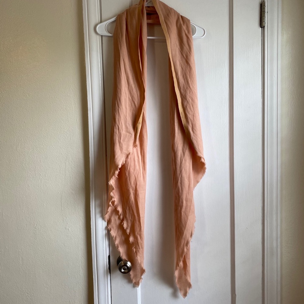 Banana Republic Pink and Gold Scarf